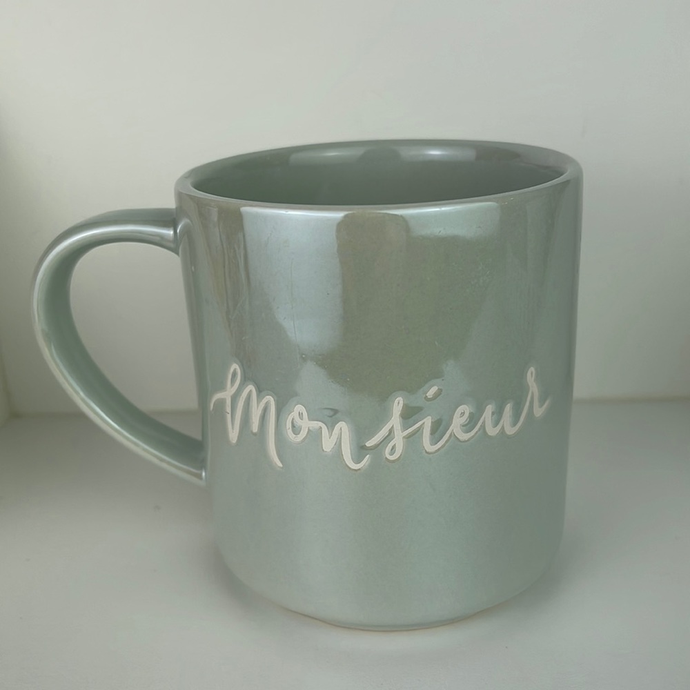 Holiday Home Monsieur 19oz Cool Iridescent Pearl glaze ceramic Coffee Mug